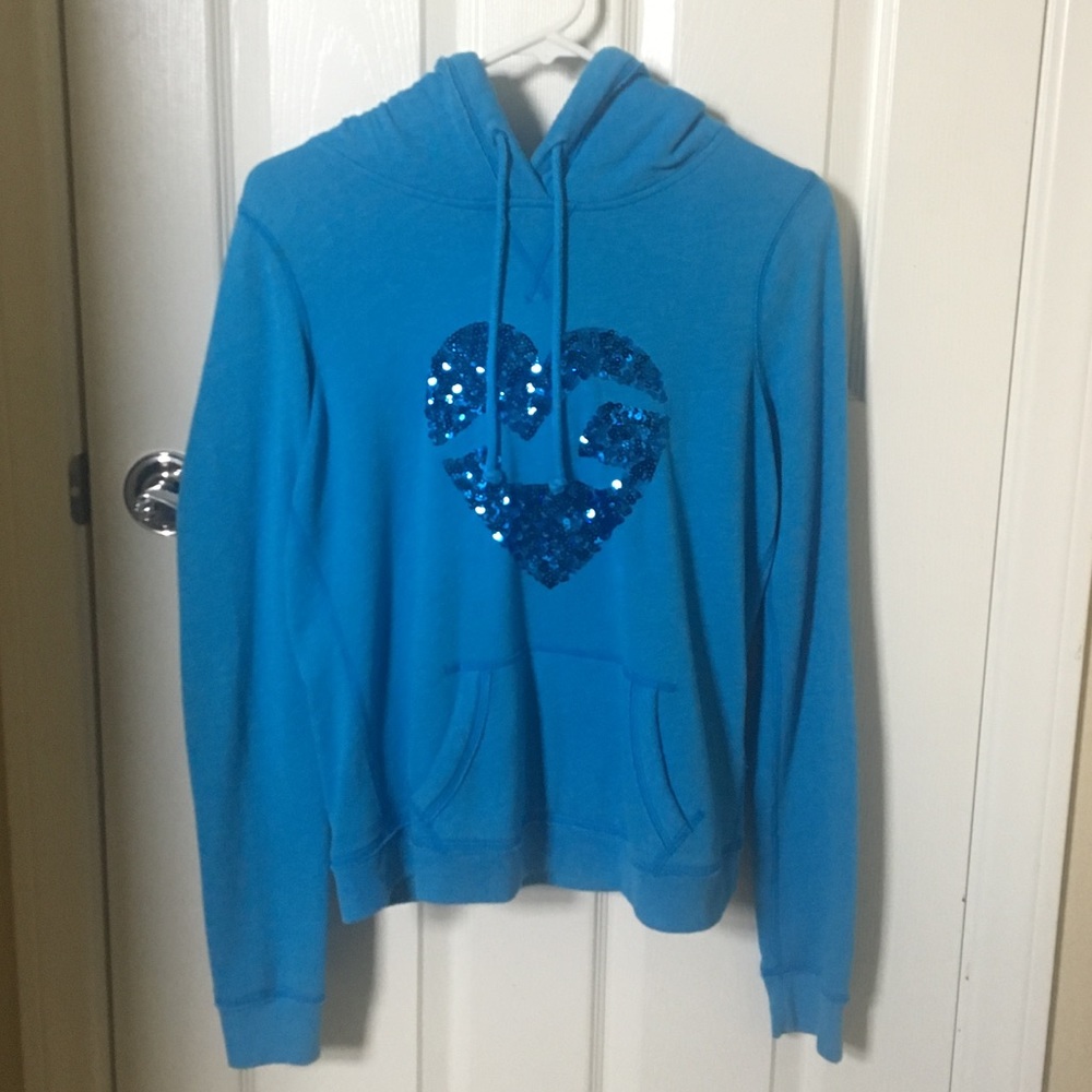 Blue Hollister Sequin Hoodie